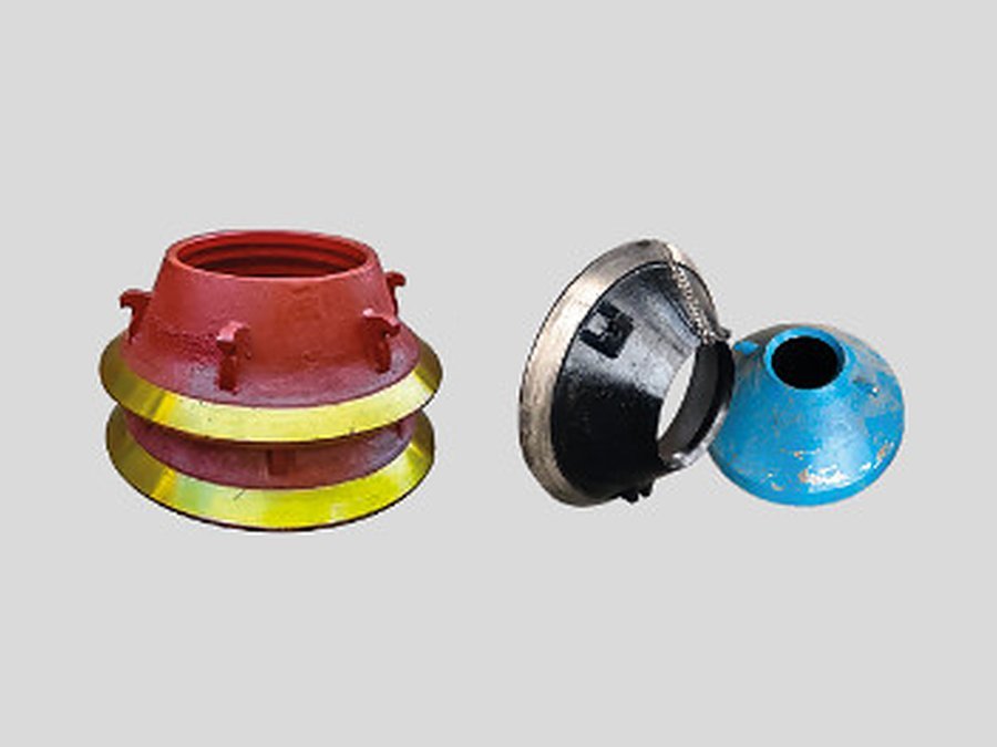 Manto y cóncavo para trituradora cónica fabricados por Metalúrgica Mejía